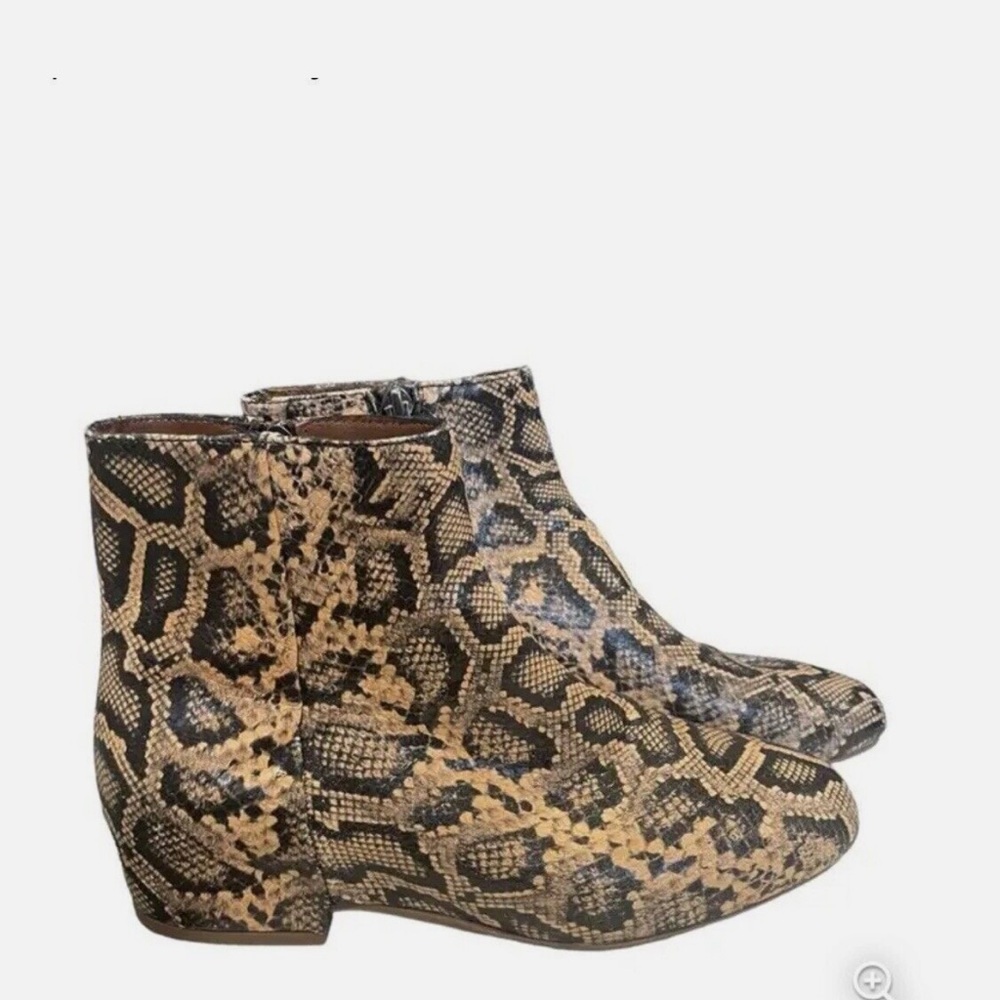 NEW $495 Aquatalia Ulyssa Snakeskin Leather Waterproof Slip On Ankle Boot - Picture 2 of 7